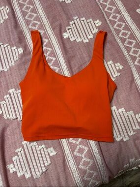 aerie Bright Orange Cropped Tank